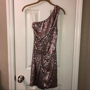Sequin one shoulder dress